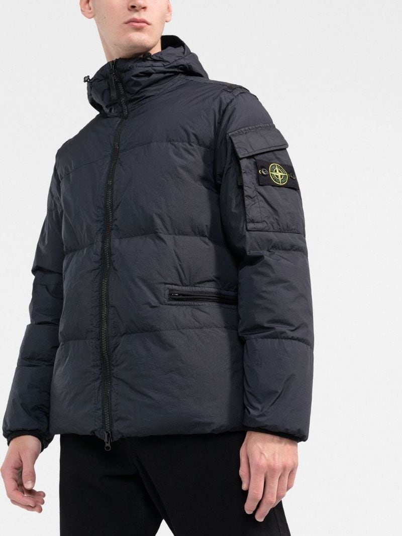 Compass-patch padded jacket - 3