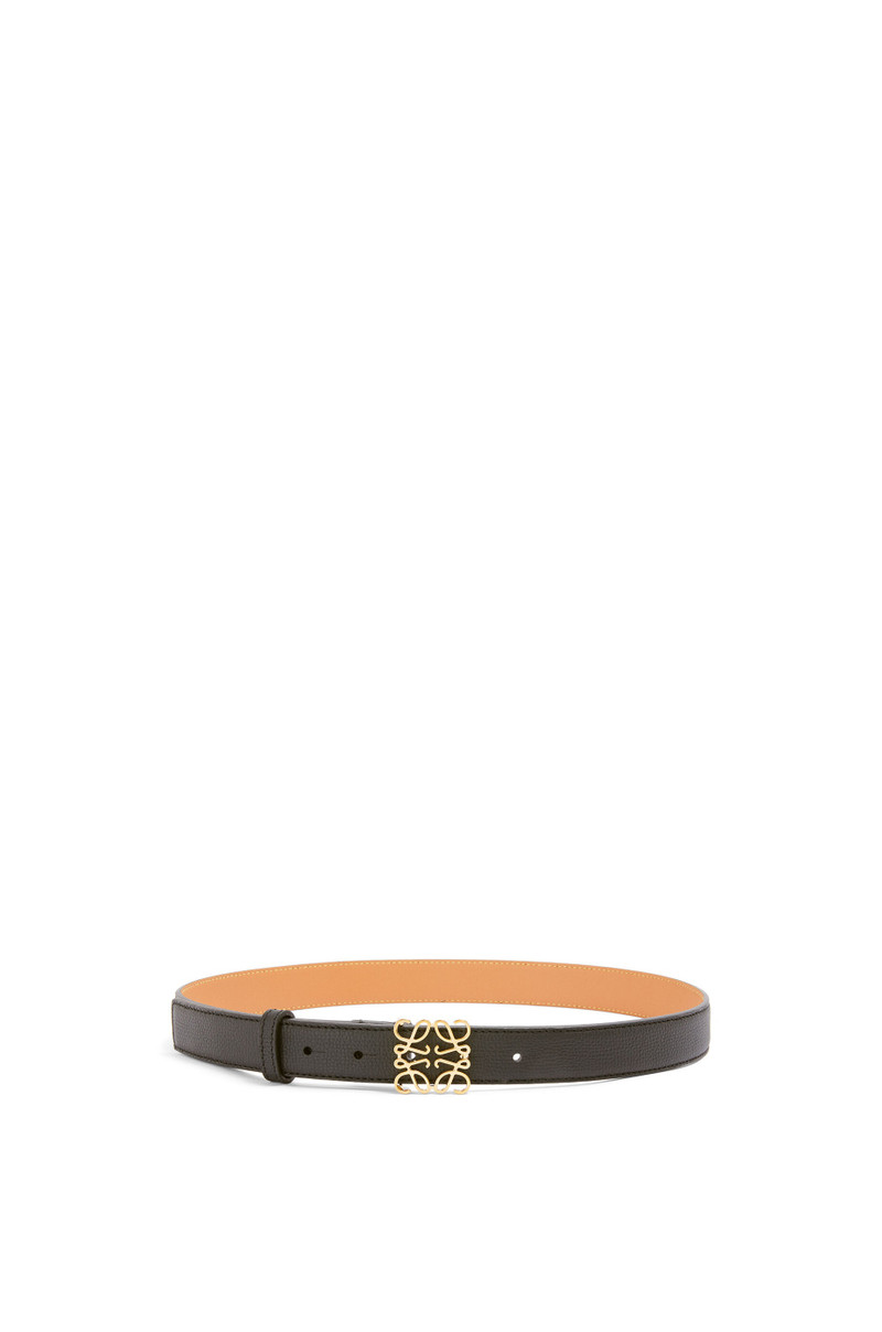 Anagram belt in pebble grain calfskin - 1