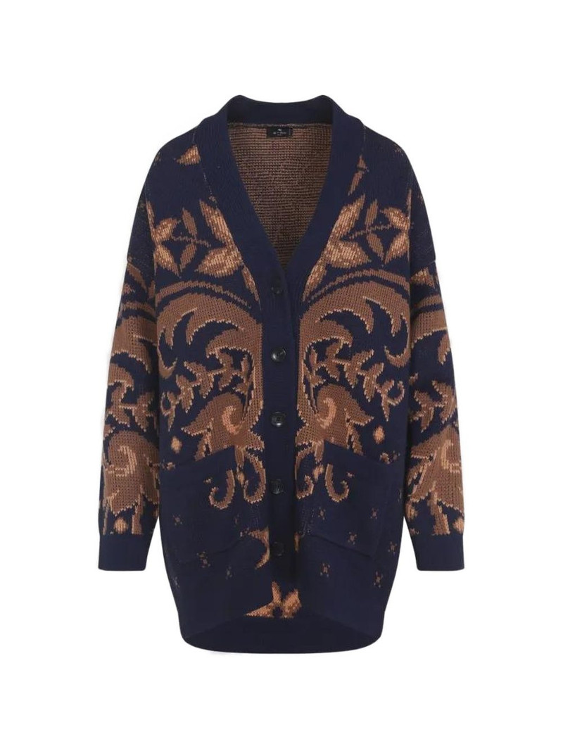 cabled sleeves knitted cardigan 1