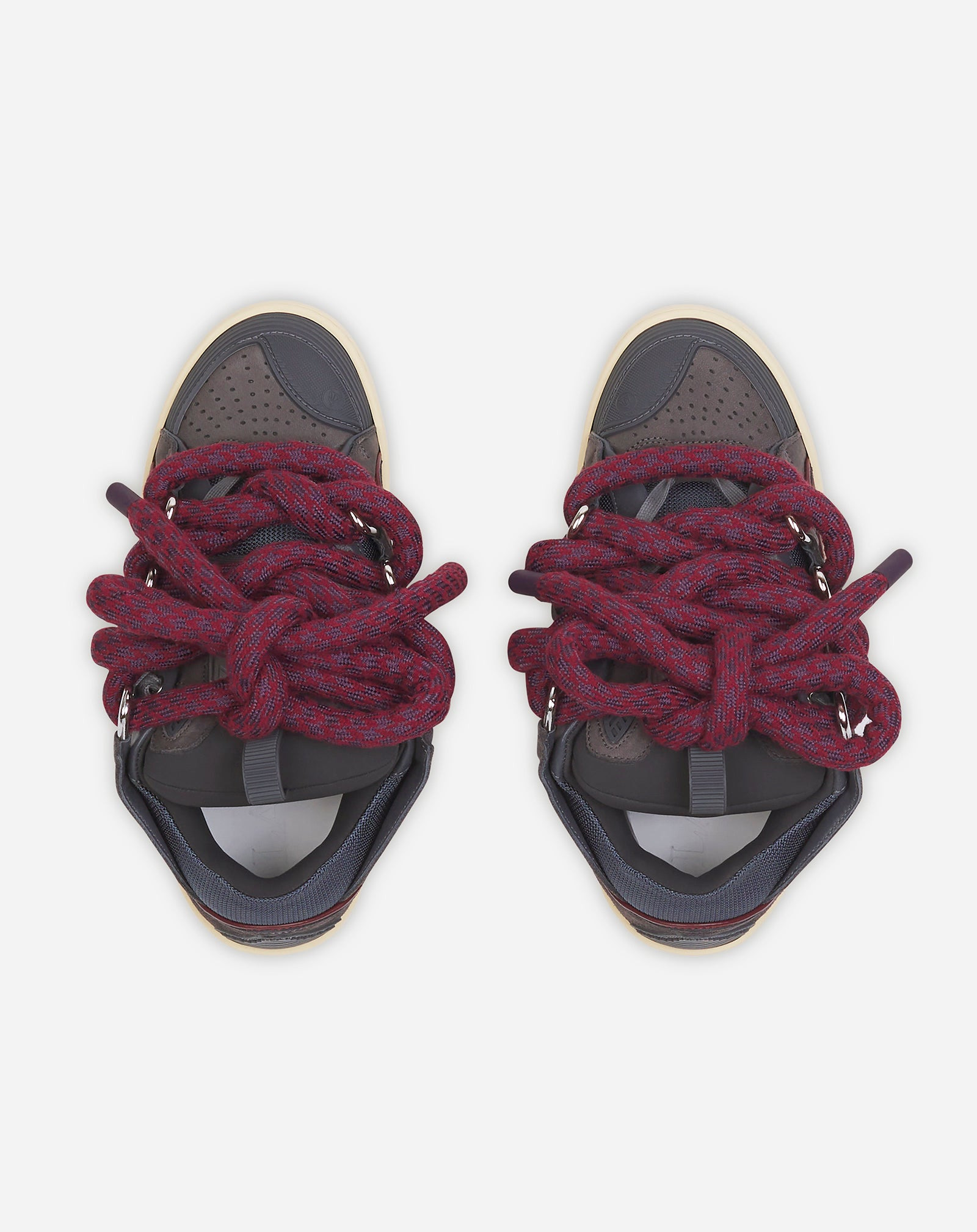 CURB SNEAKERS IN LEATHER WITH SNAKE LACES - 3