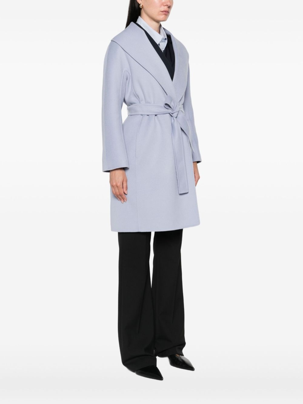 belted wrap coat - 3