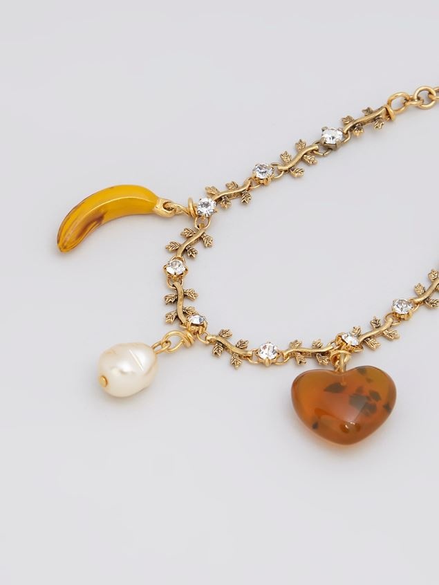 BRASS GLASS AND RESIN FOUND TREASURES BRACELET - 4