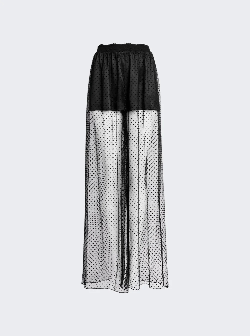 Wide Leg Mesh Pants Noir - 1
