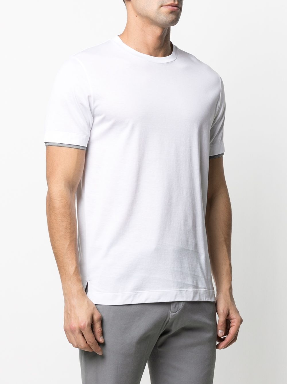 layered short sleeves T-shirt - 3