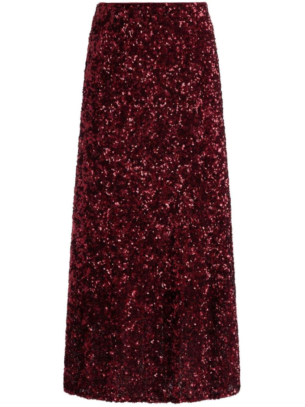 sequin-embellished flared skirt - 1