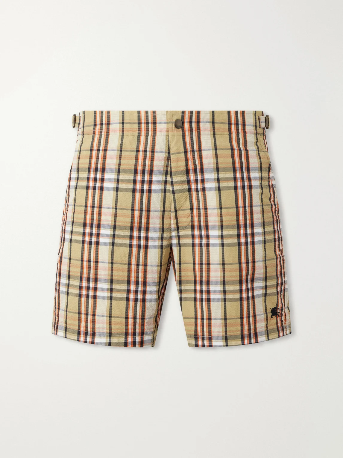 Selkirk Checked Crinkled Swim Shorts - 1