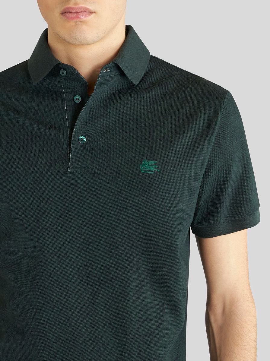 JERSEY POLO SHIRT WITH PAISLEY DESIGNS - 3