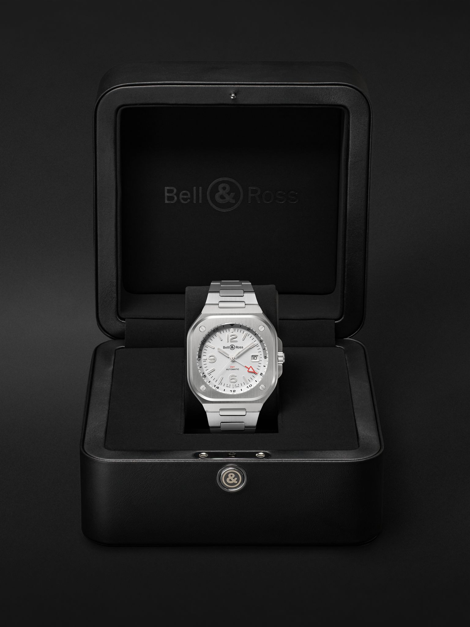 BR 05 GMT Automatic 41mm Stainless Steel Watch, Ref. No. BR05G-SI-ST/SST White - 8