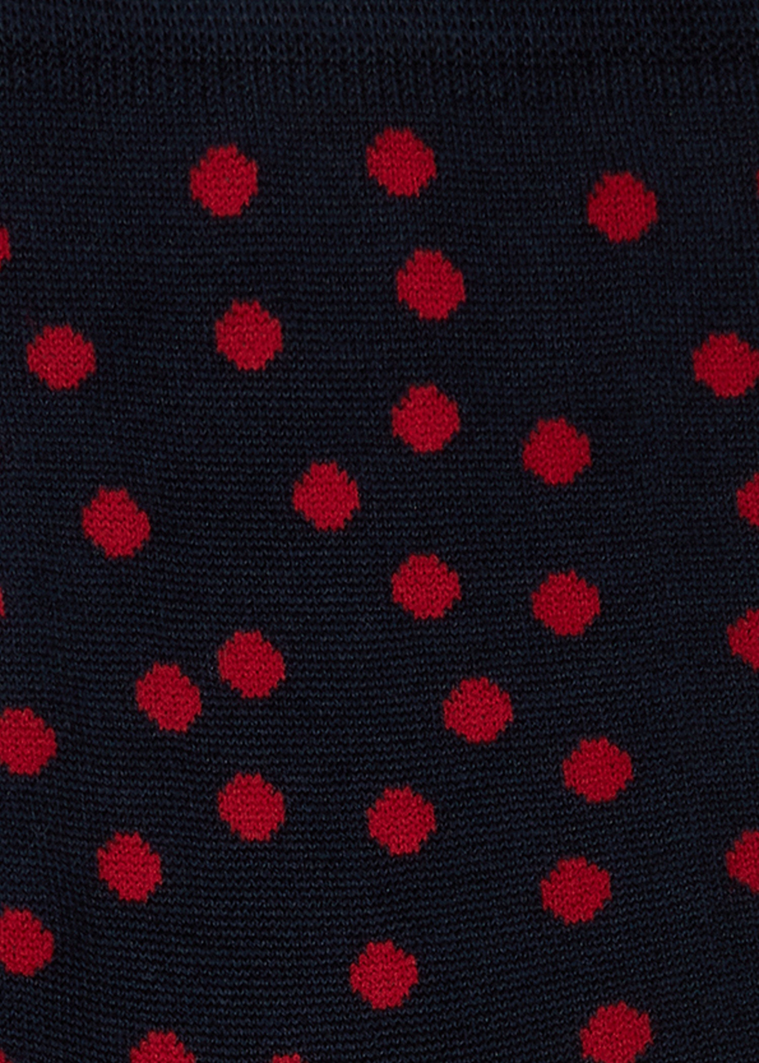 Women's Navy Silk-Blend Polka Dot Socks - 3