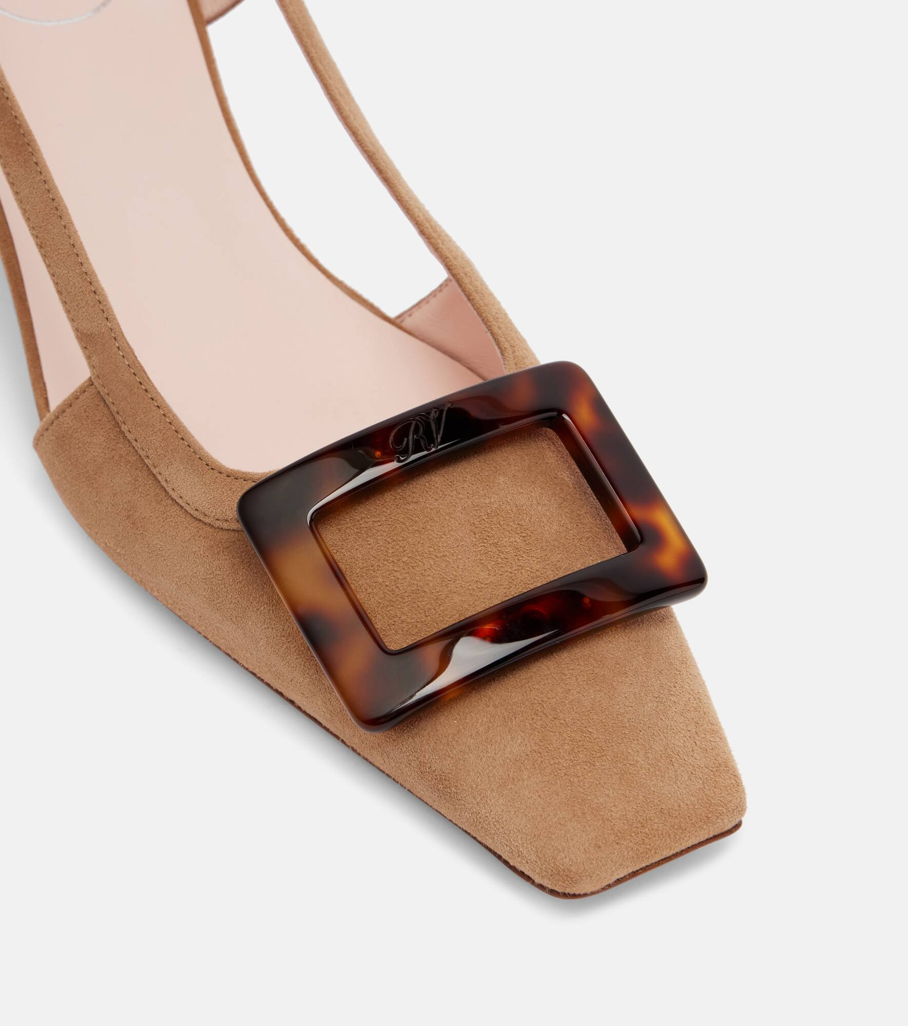Belle Vivier 45 suede slingback pumps - 5