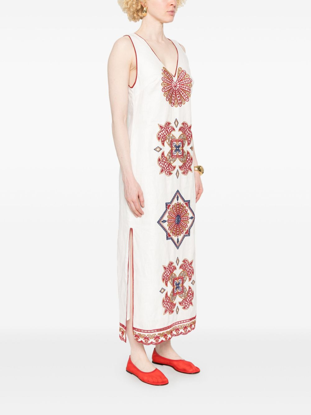 Marys Tiles Richelieu midi dress - 3