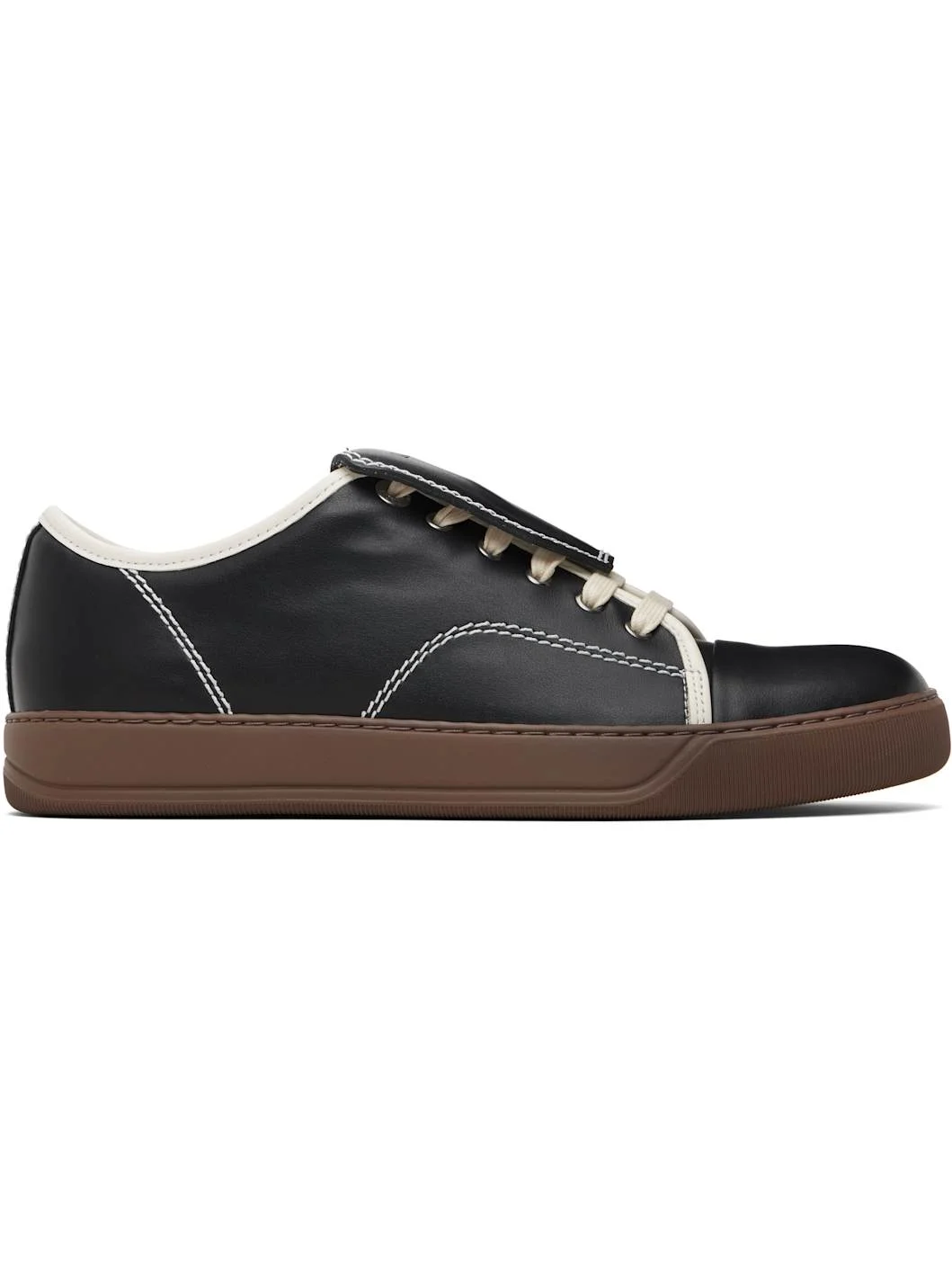 Black DBB1 Leather Tongue Sneakers - 1