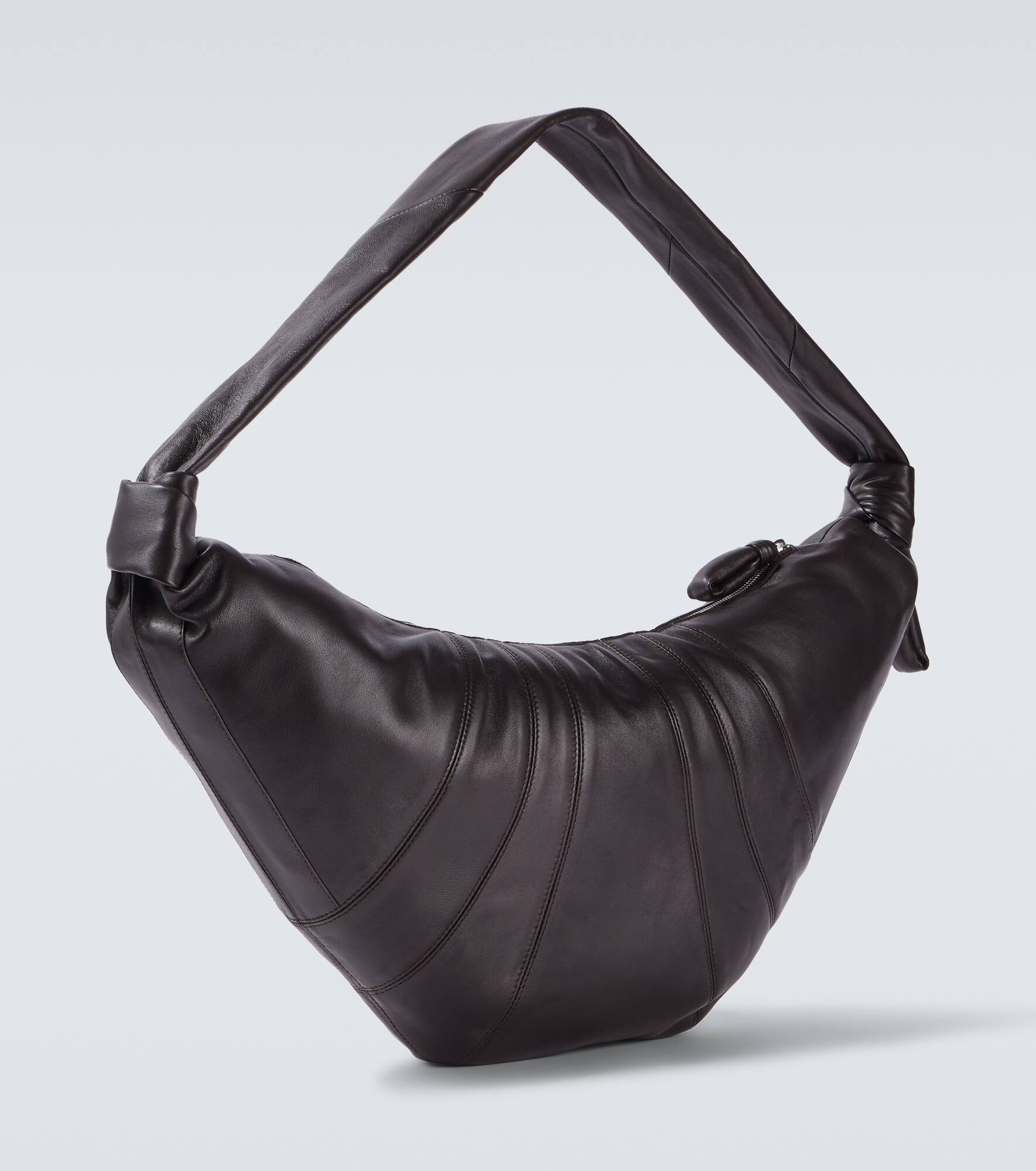 Croissant Large leather shoulder bag - 5