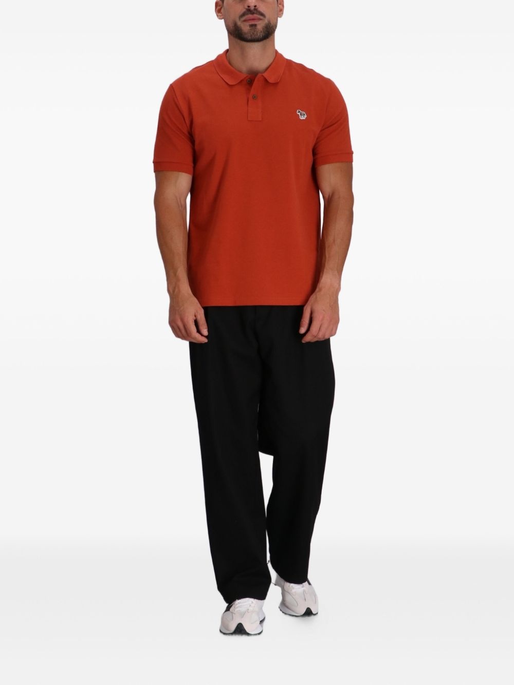 Zebra-patch polo shirt - 2