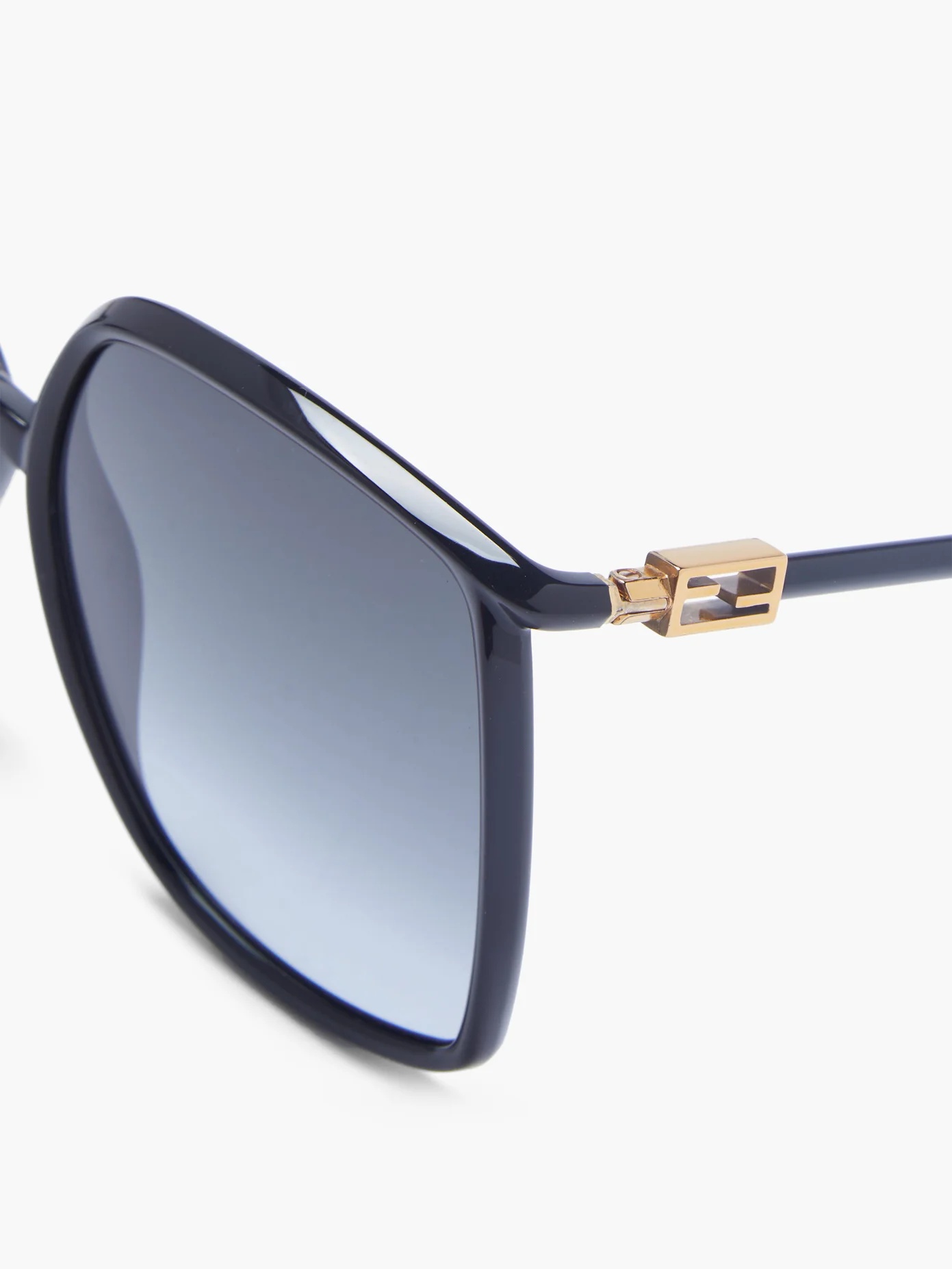 Oversized square acetate sunglasses - 2