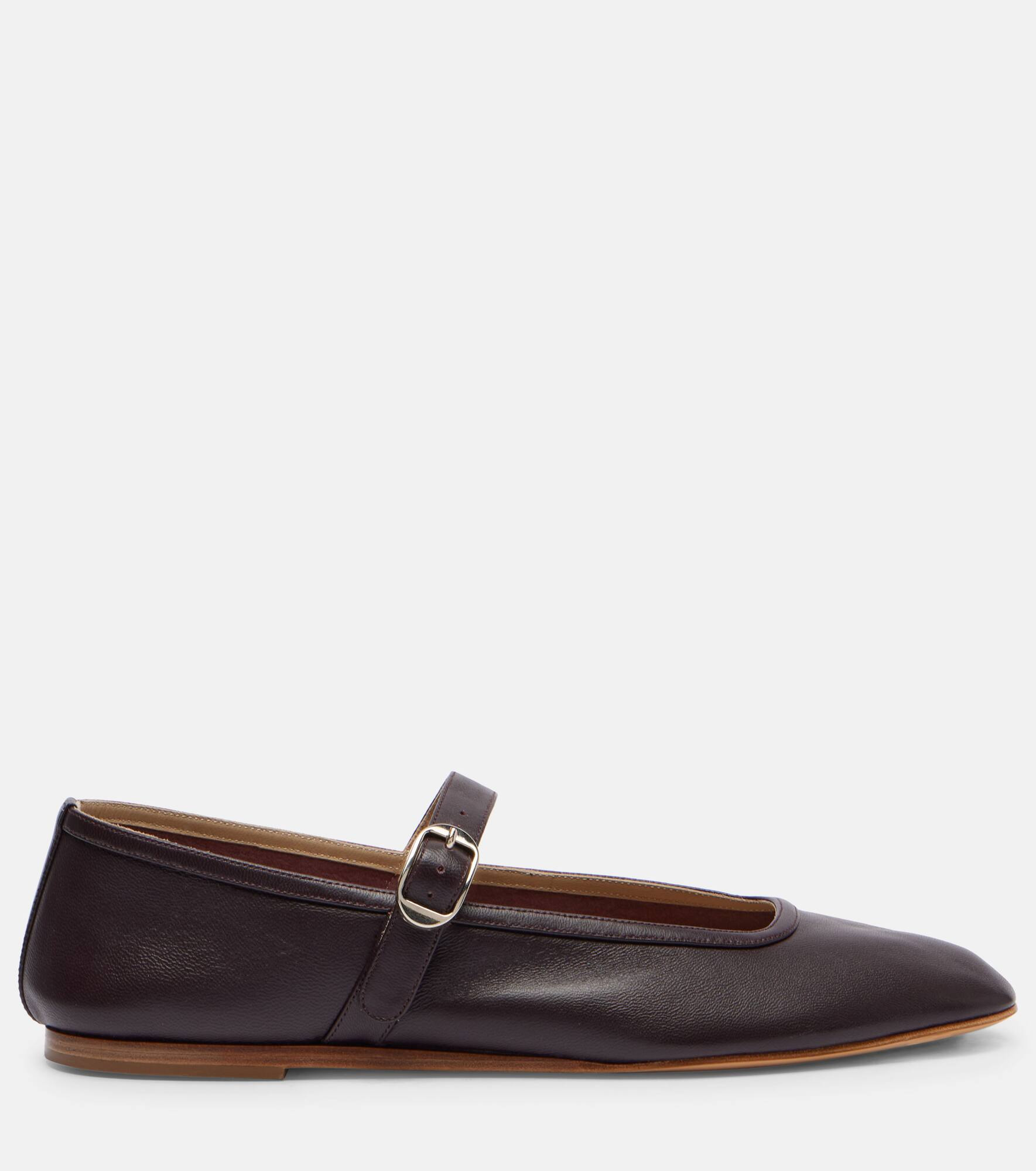 Leather Mary Jane ballet flats - 4