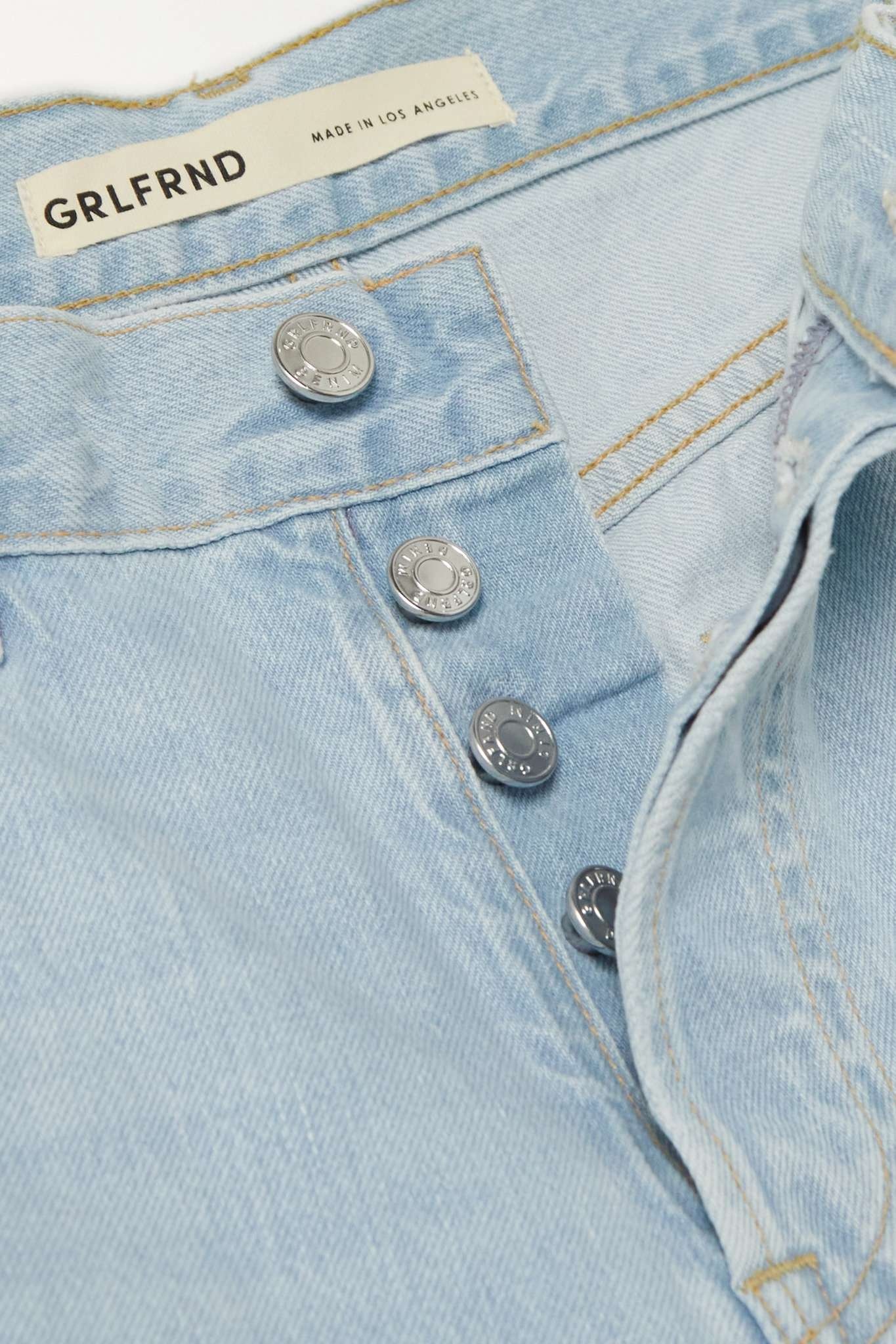 Bella distressed mid-rise straight-leg jeans - 5