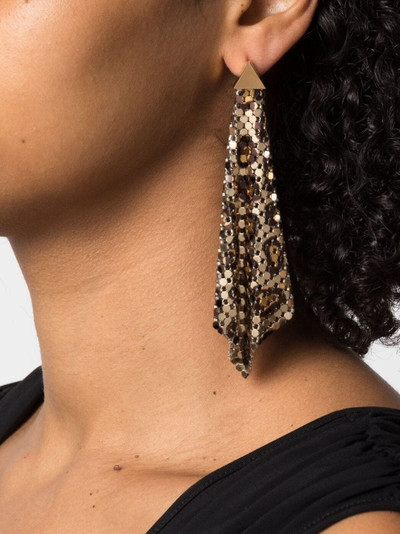 Paco Rabanne leopard-print Flow Pixel earrings outlook
