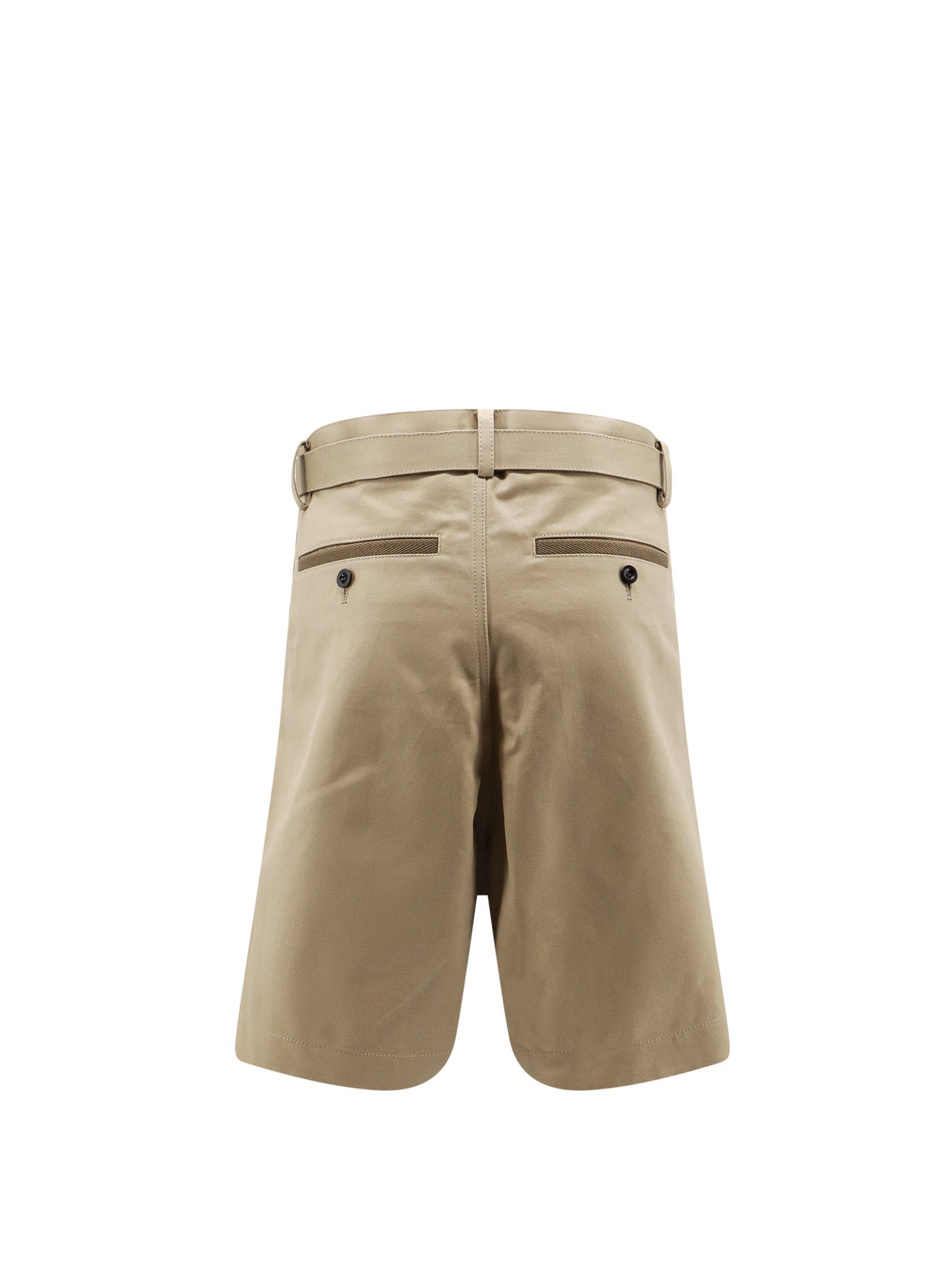Cotton bermuda shorts with belt - 2