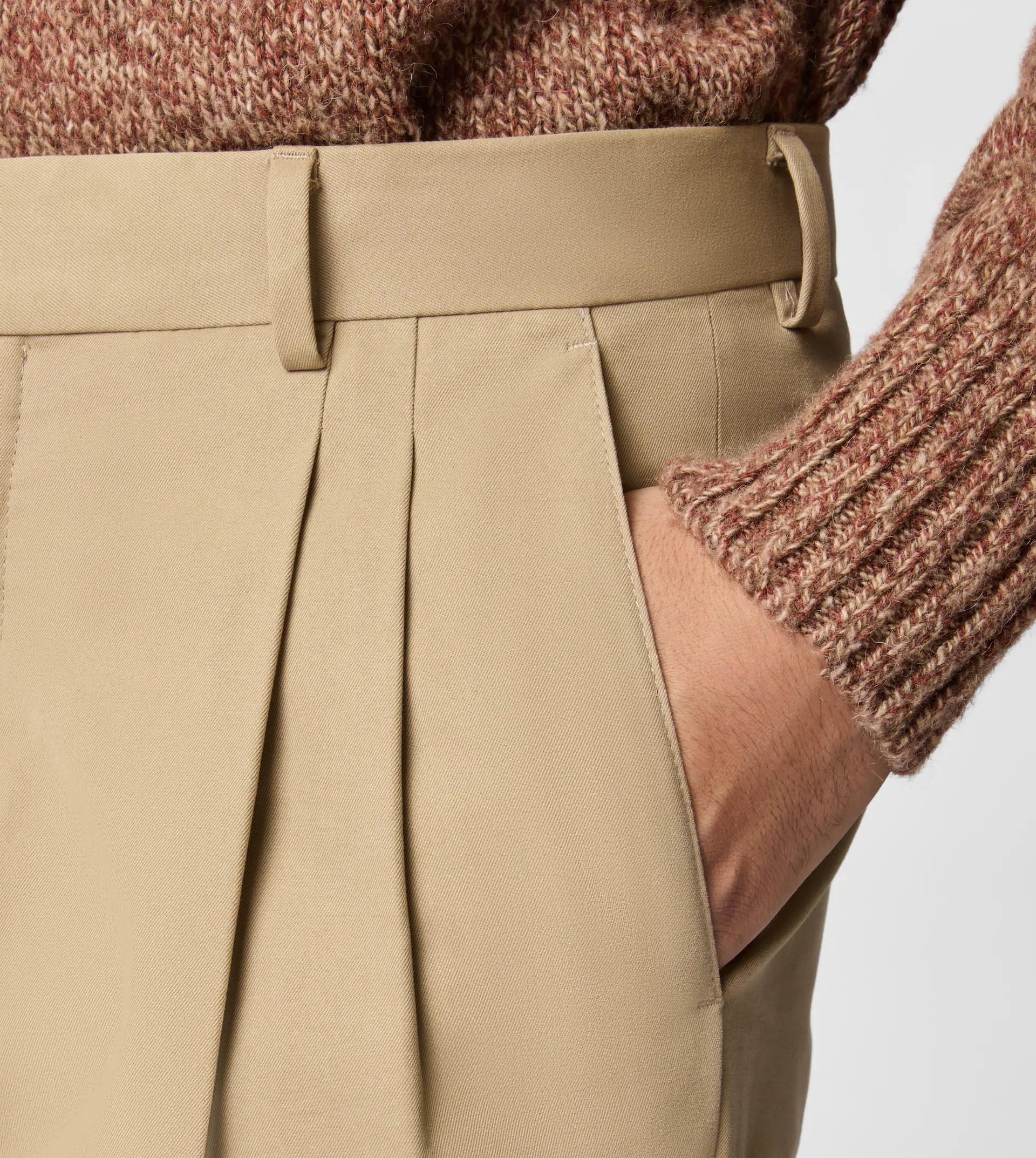 PANTS IN GABARDINE - BEIGE - 3