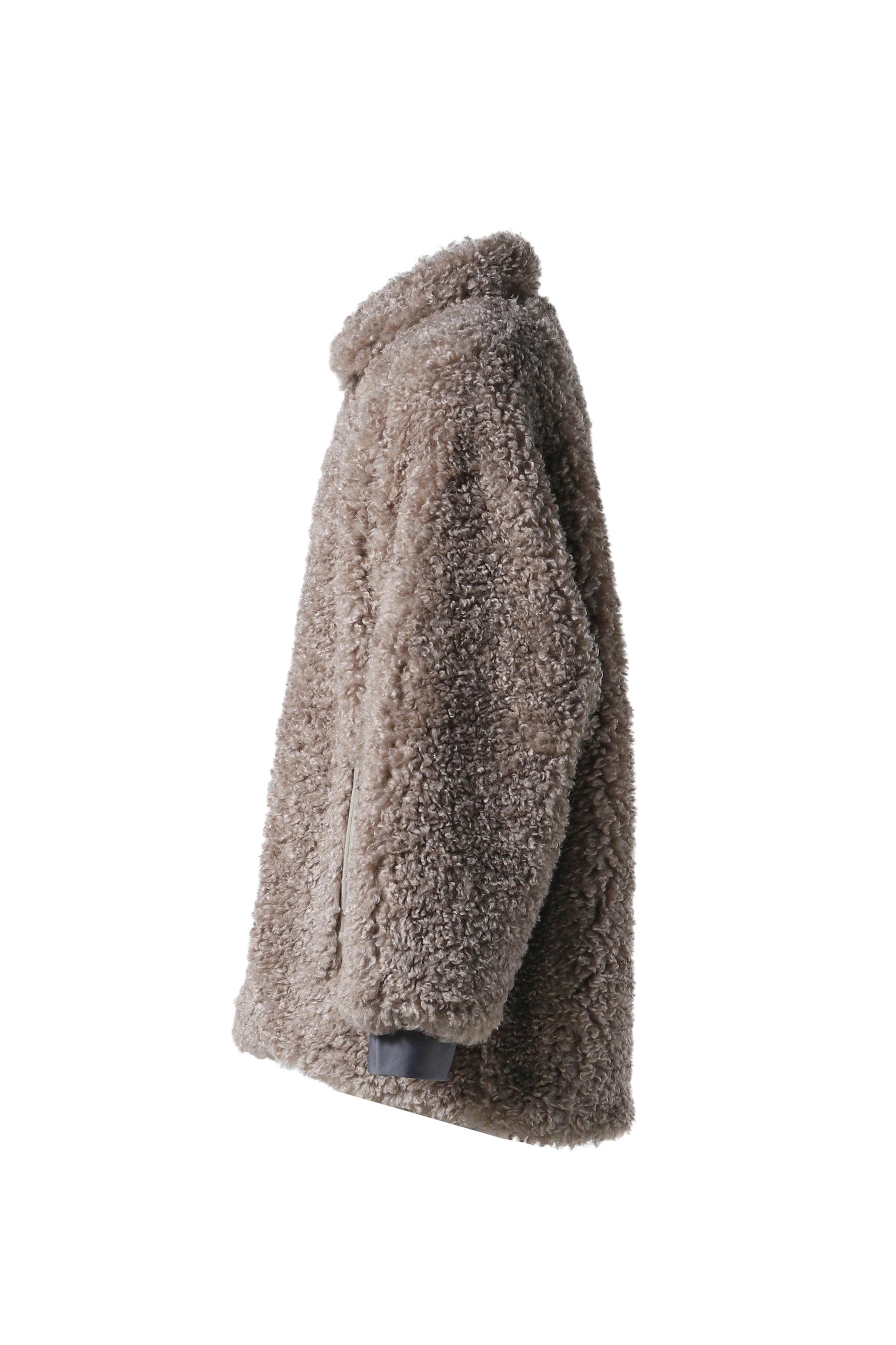 S.C.FUR JACKET - POLY CURLY FUR / BEI - 3