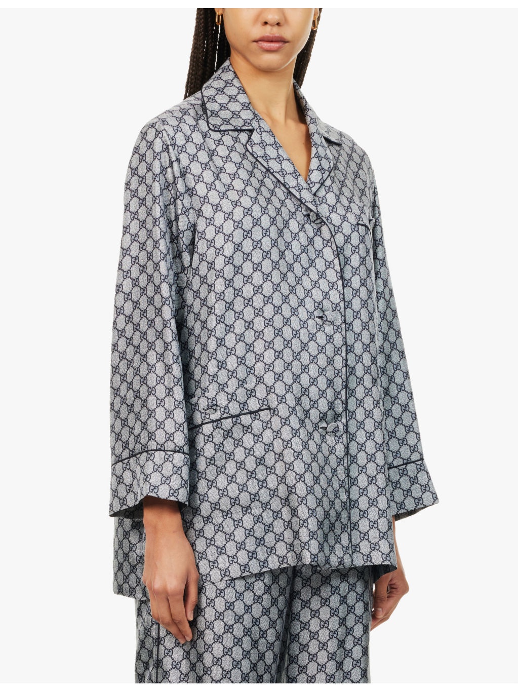 GG Supreme oversized-fit silk shirt - 3