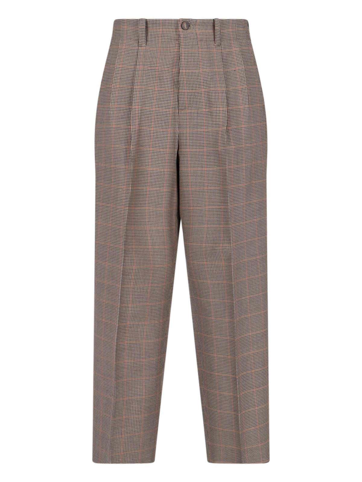 WIDE CHECKED TROUSERS - 1