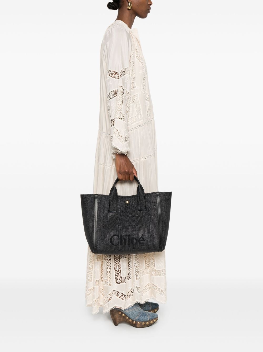 logo-embroidered tote bag - 2
