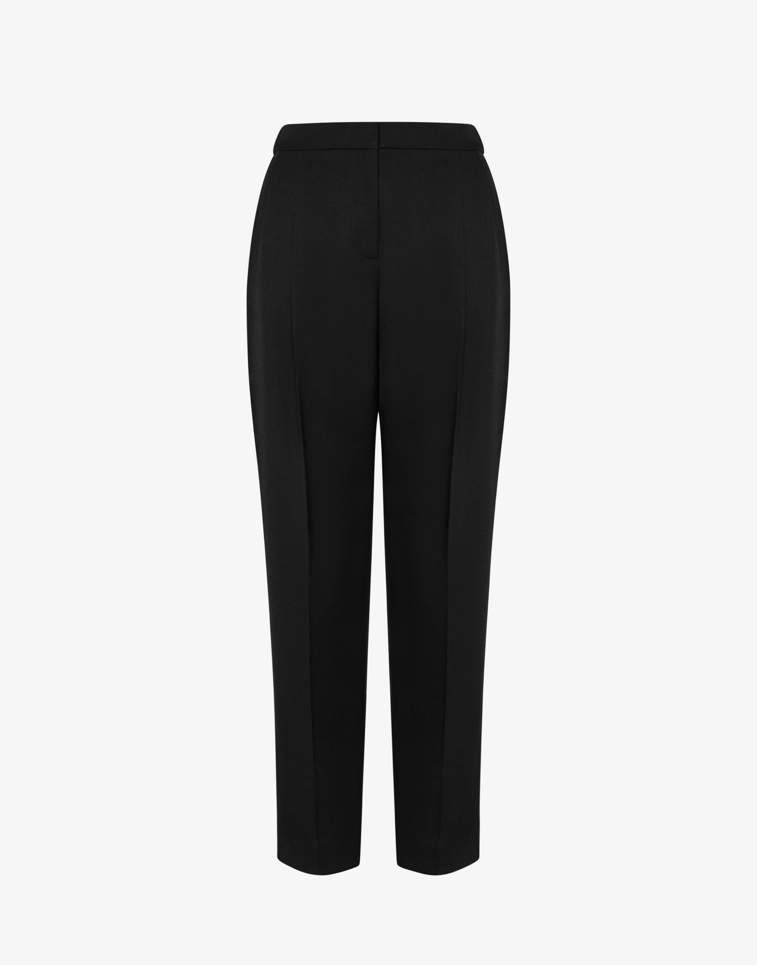 WOOL GRAIN DE POUDRE TROUSERS - 1