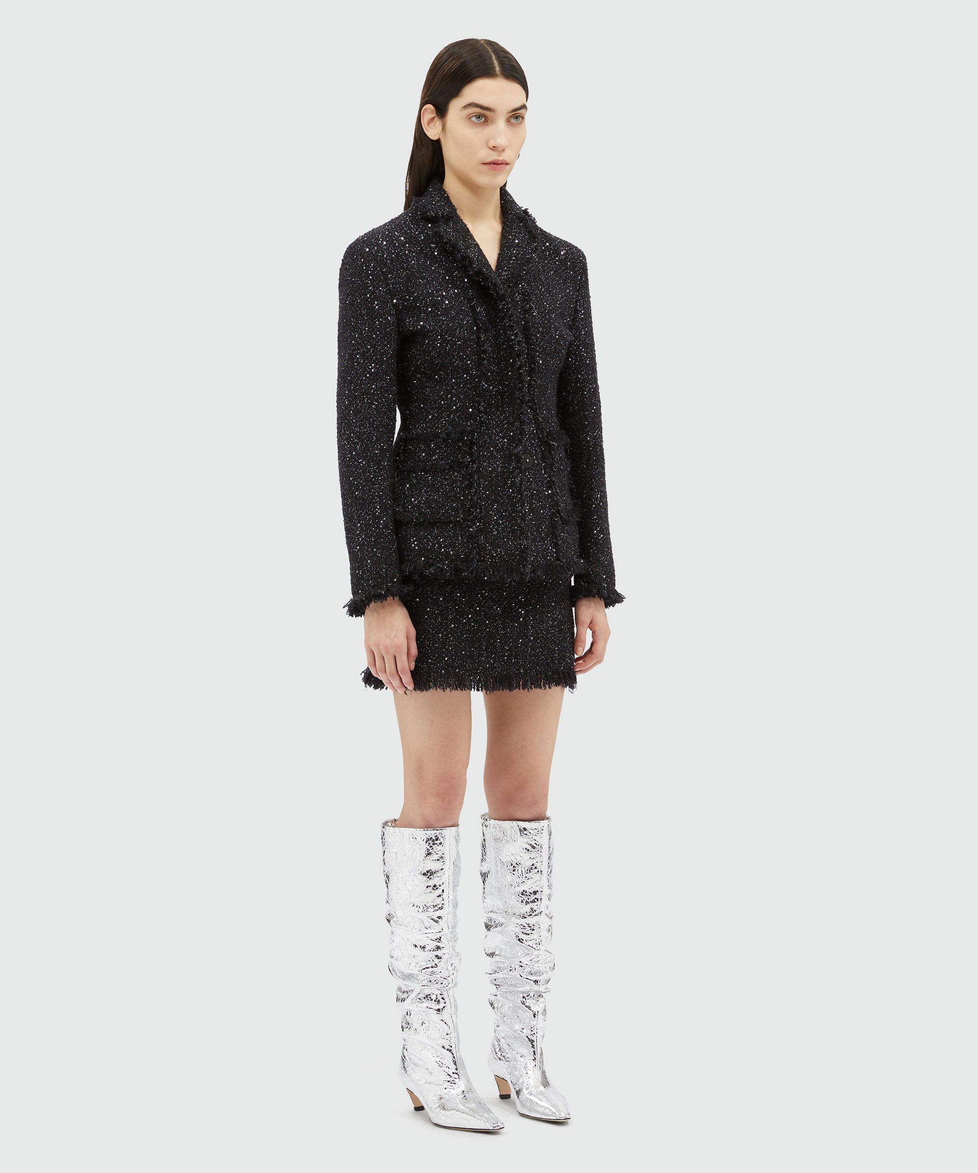 Lurex tweed miniskirt - 4