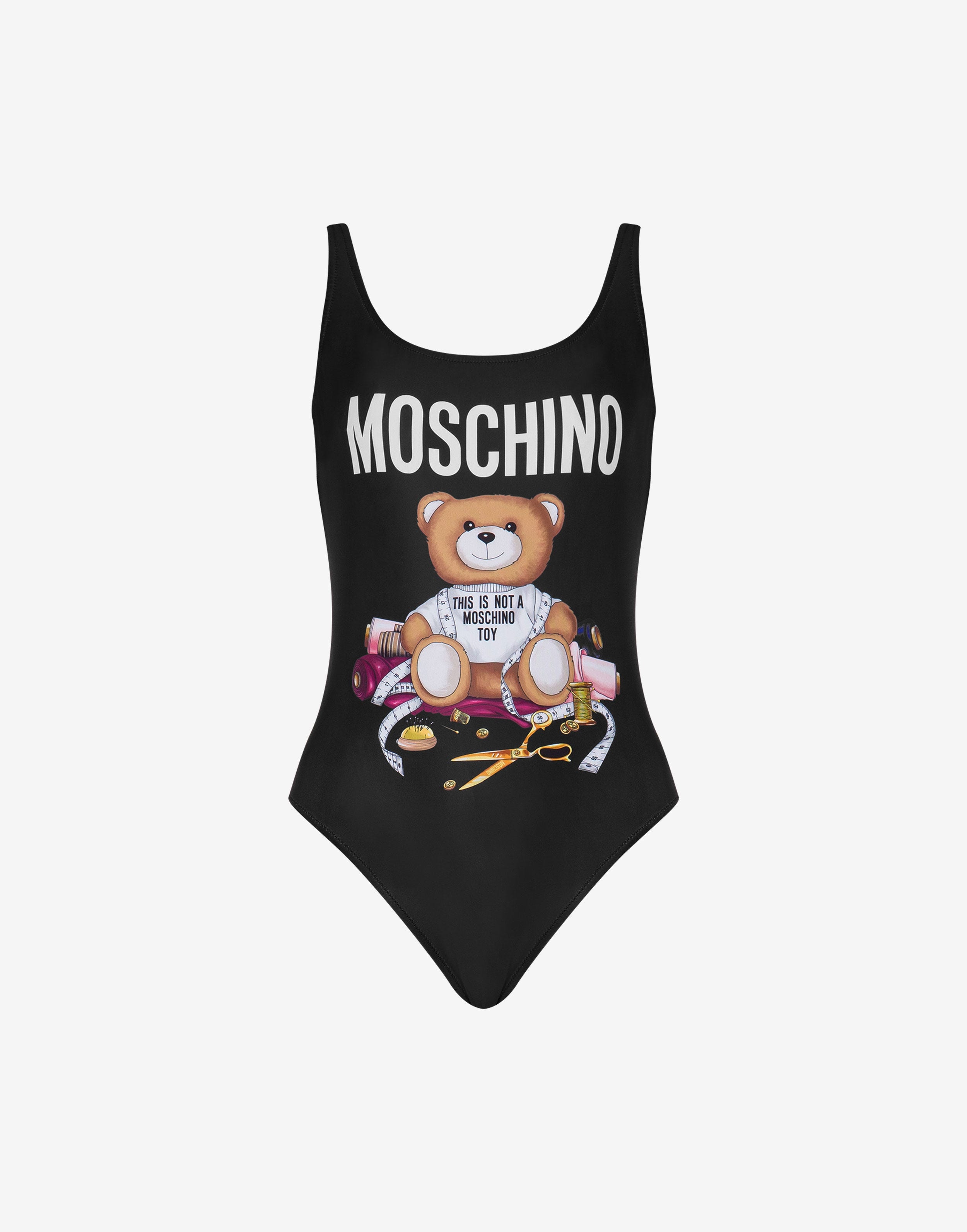 Moschino TAILOR TEDDY BEAR ONE-PIECE SWIMSUIT | REVERSIBLE