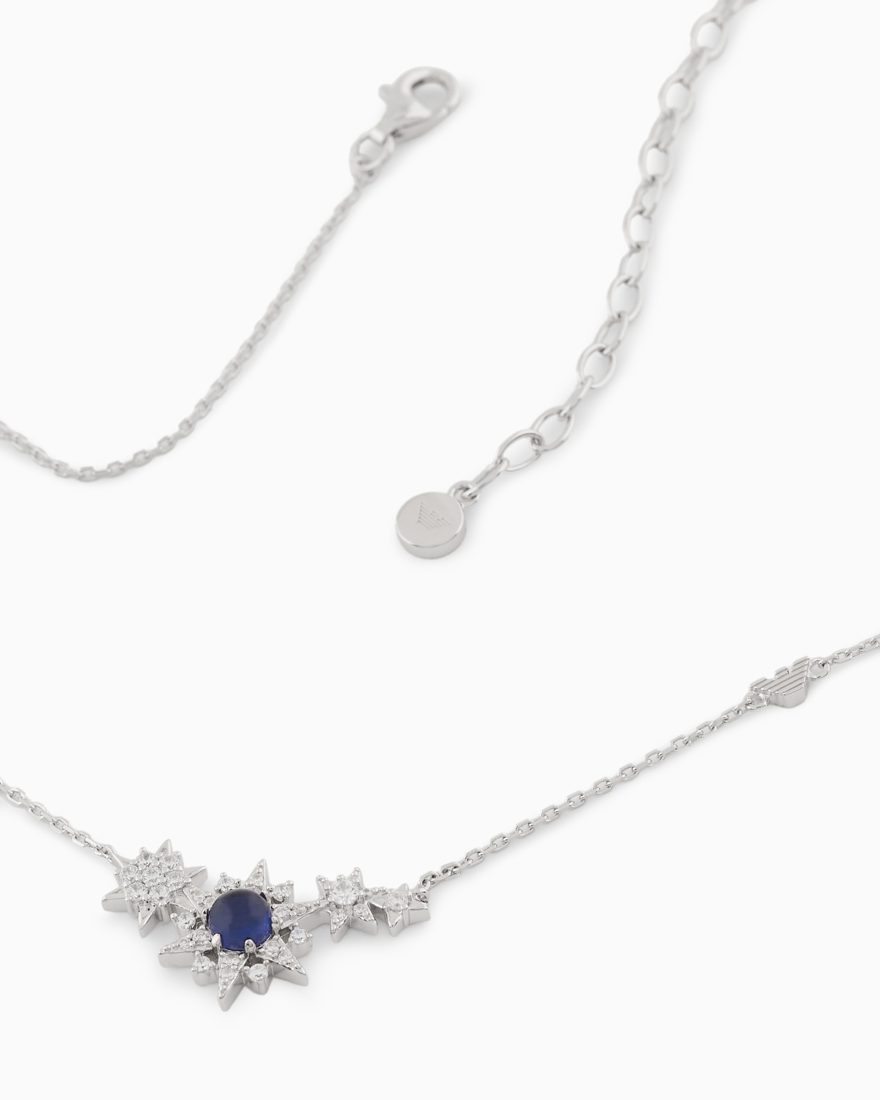 STERLING SILVER STATION NECKLACE - 3
