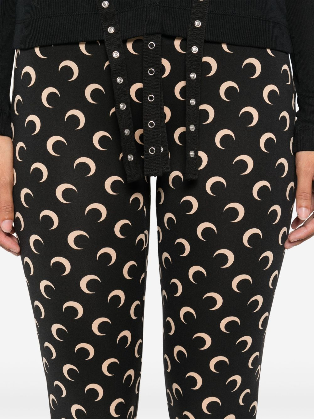 crescent moon-print trousers - 5