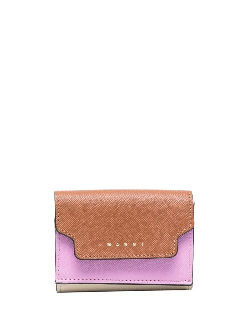 colour-block tri-fold wallet 1