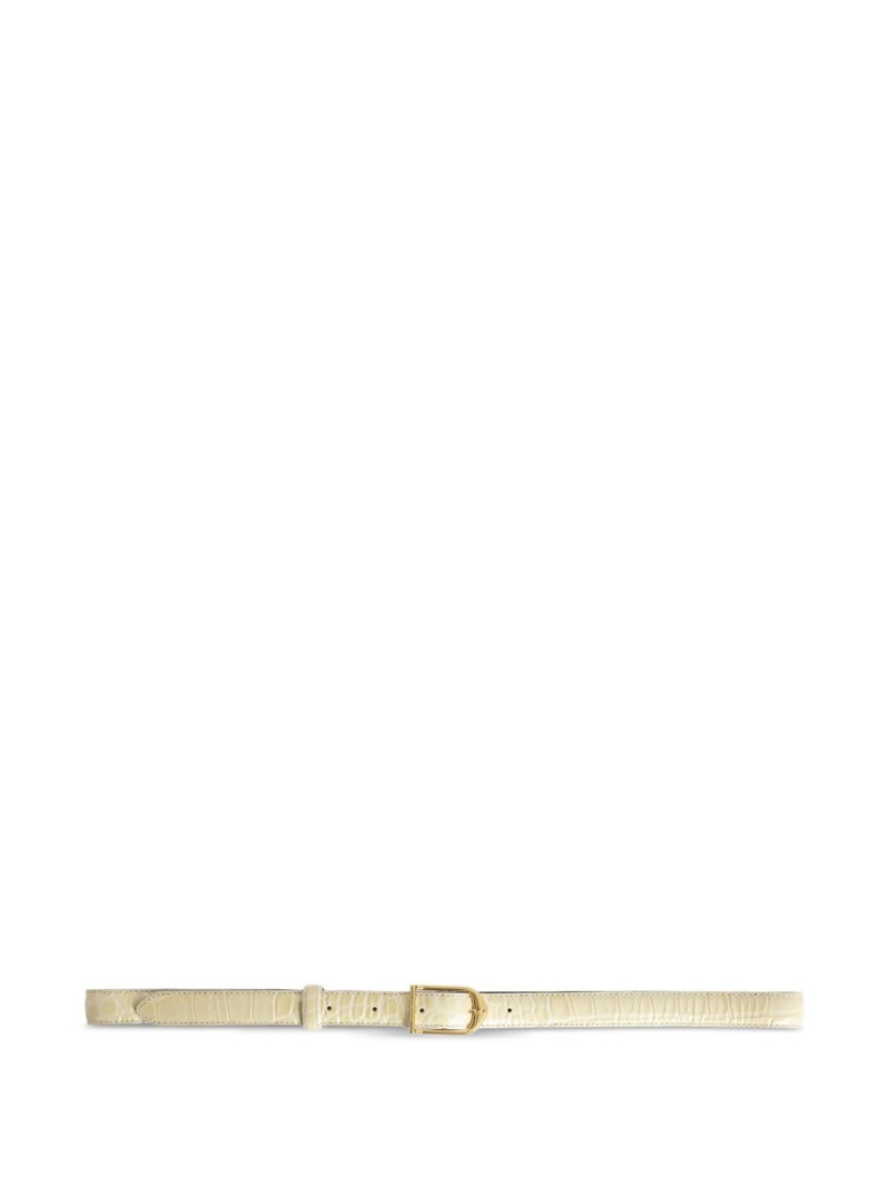 Zadig & Voltaire Rise crocodile-embossed slim belt outlook