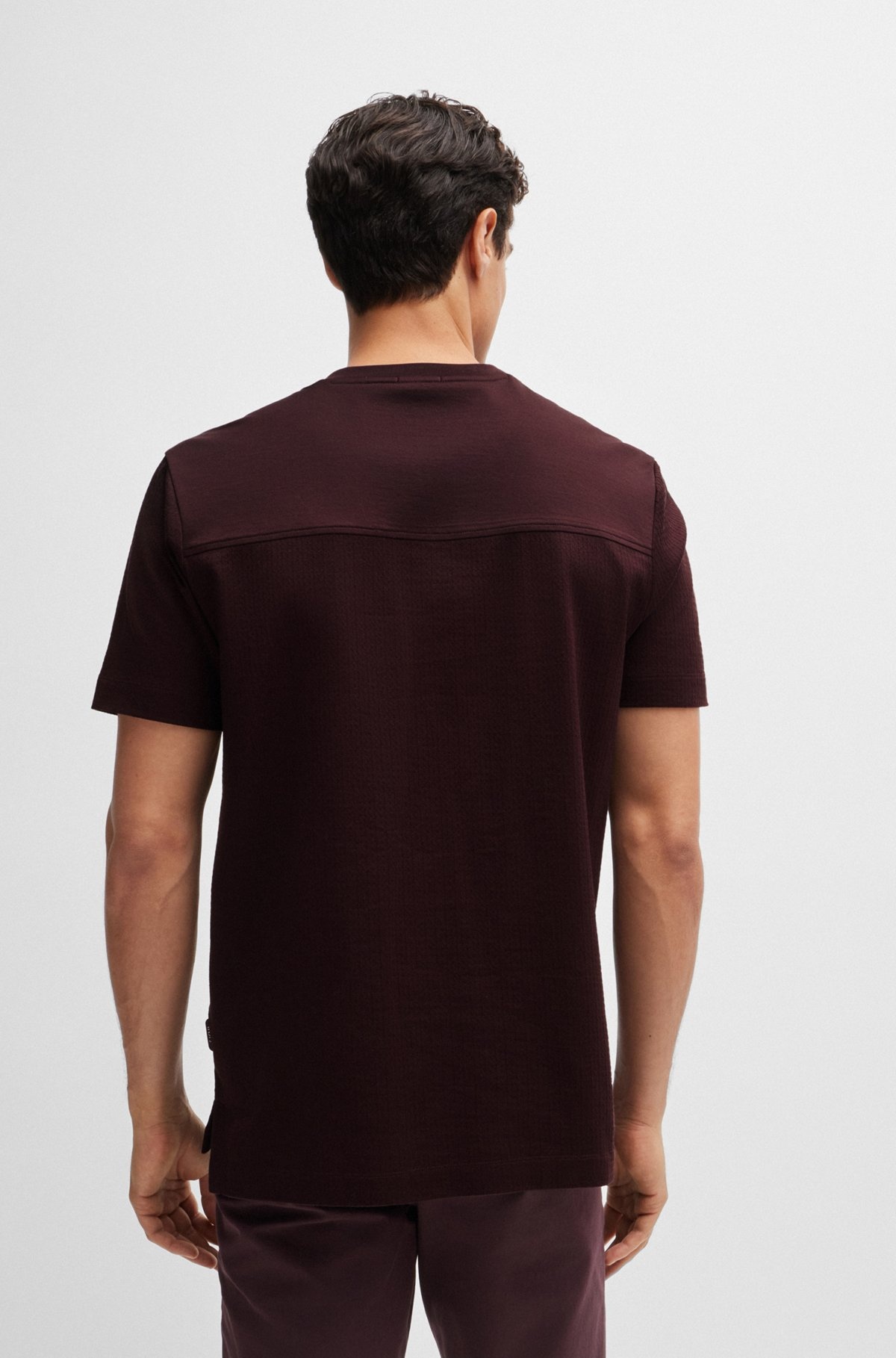 COTTON-RIPSTOP REGULAR-FIT T-SHIRT WITH PLAIN TRIMS - 5