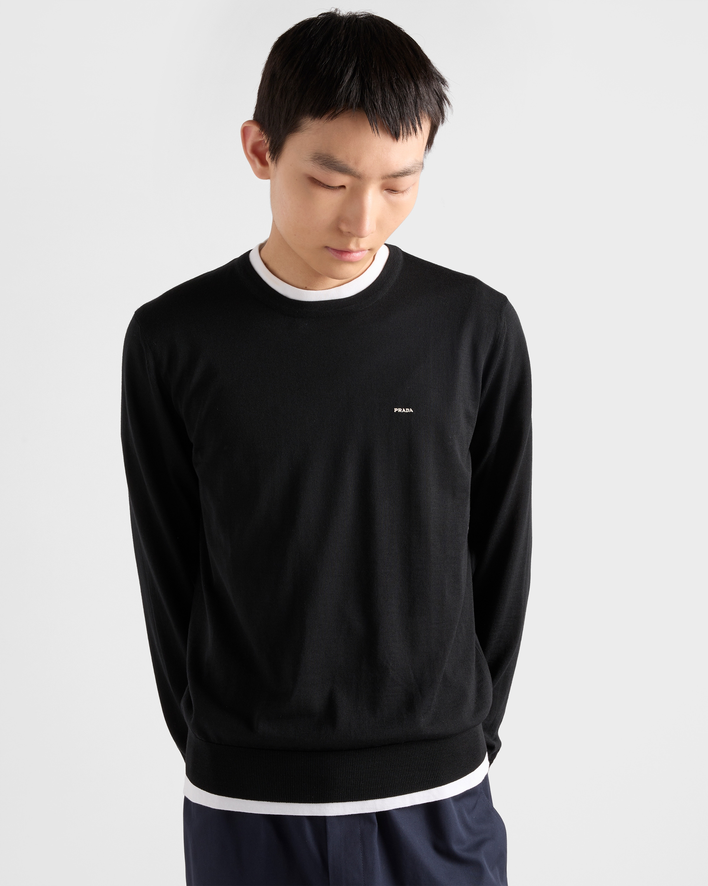 Superfine wool crew-neck sweater - 4