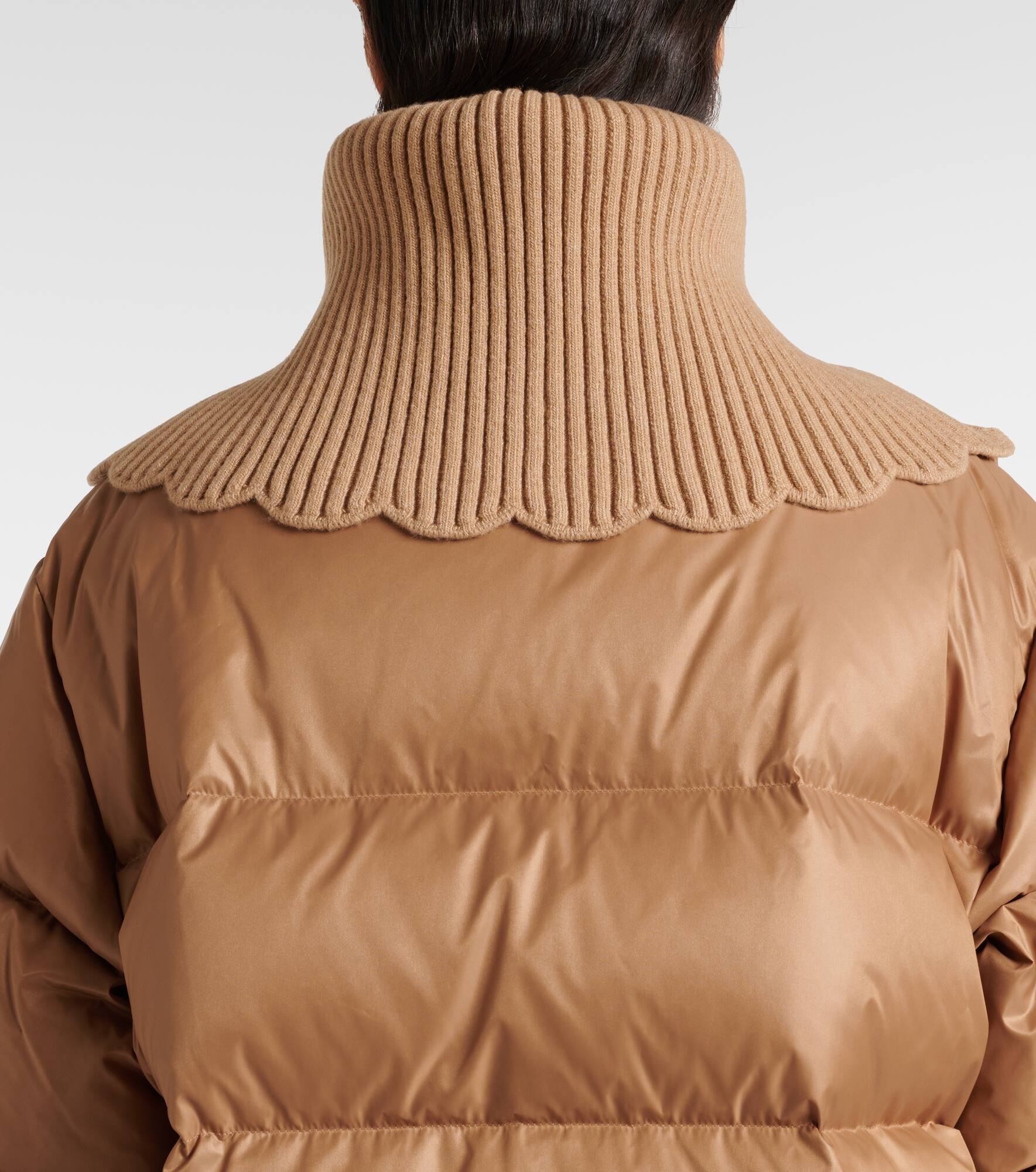 Oversized quilted down jacket - 6