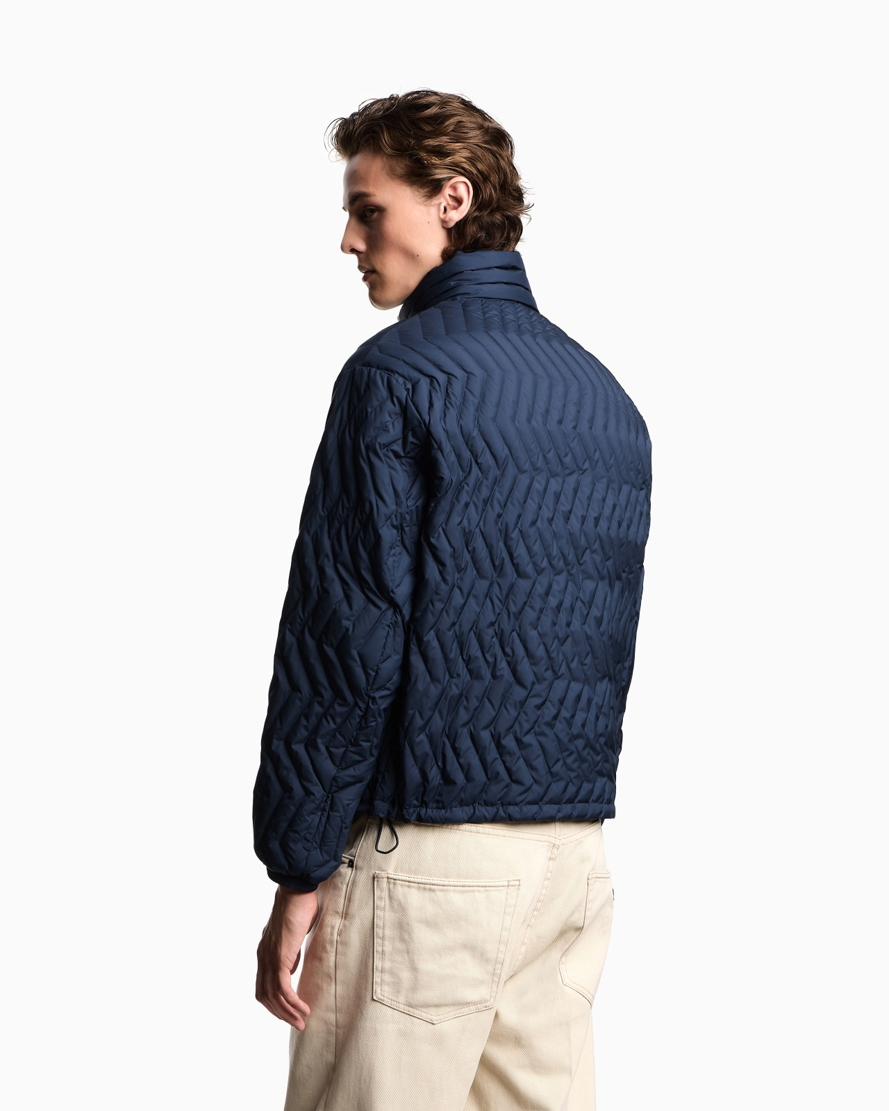 FULL-ZIP DOWN JACKET IN CHEVRON QUILTED RIPSTOP NYLON - 3