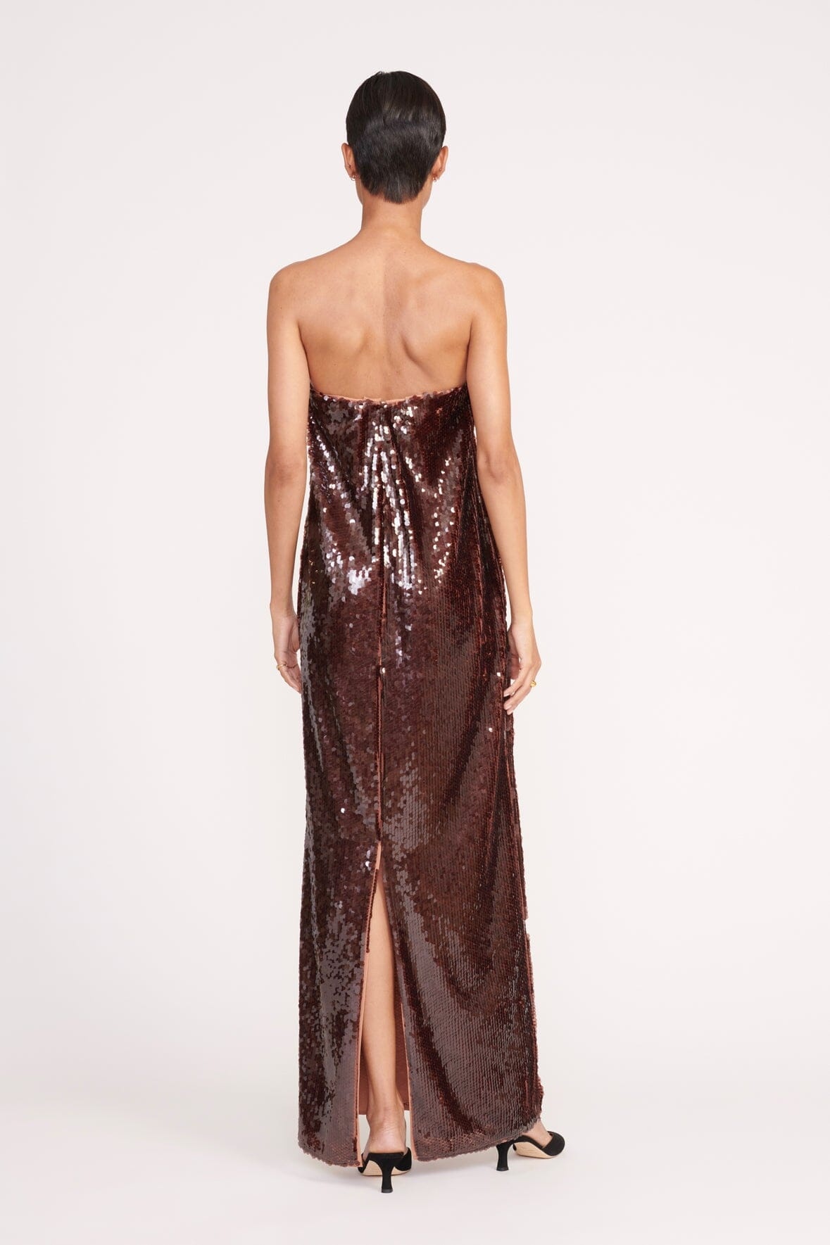 STAUD CASEY DRESS BRONZE - 5