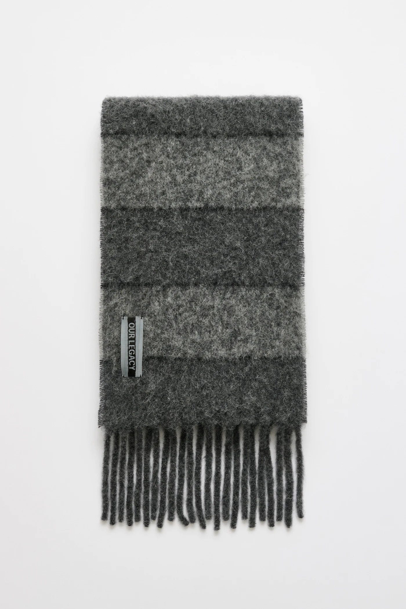 Estate Scarf Static Stripe Fuzzy Alpaca - 1