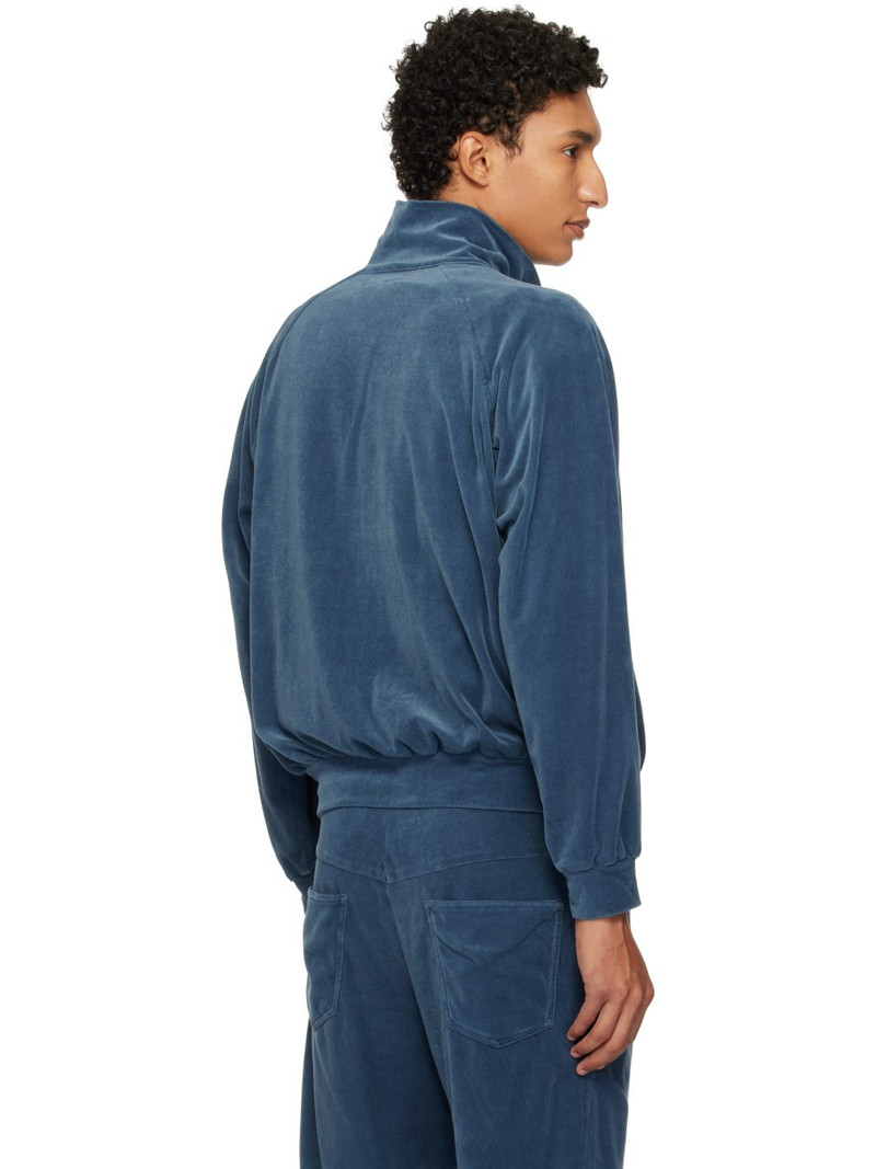 Blue Asics Edition Vintage Velvet Track Jacket 3