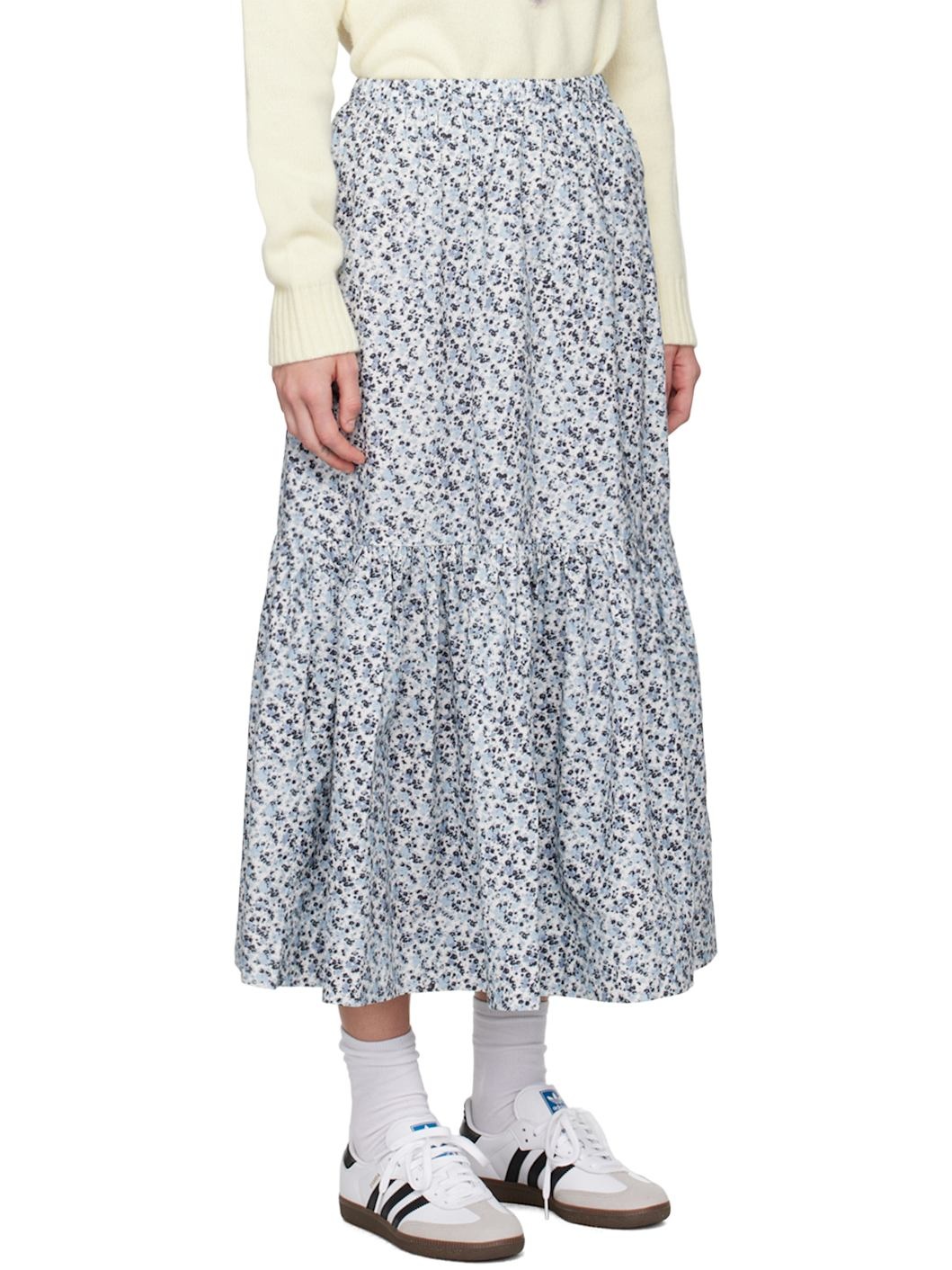 Blue Flounce Maxi Skirt - 2