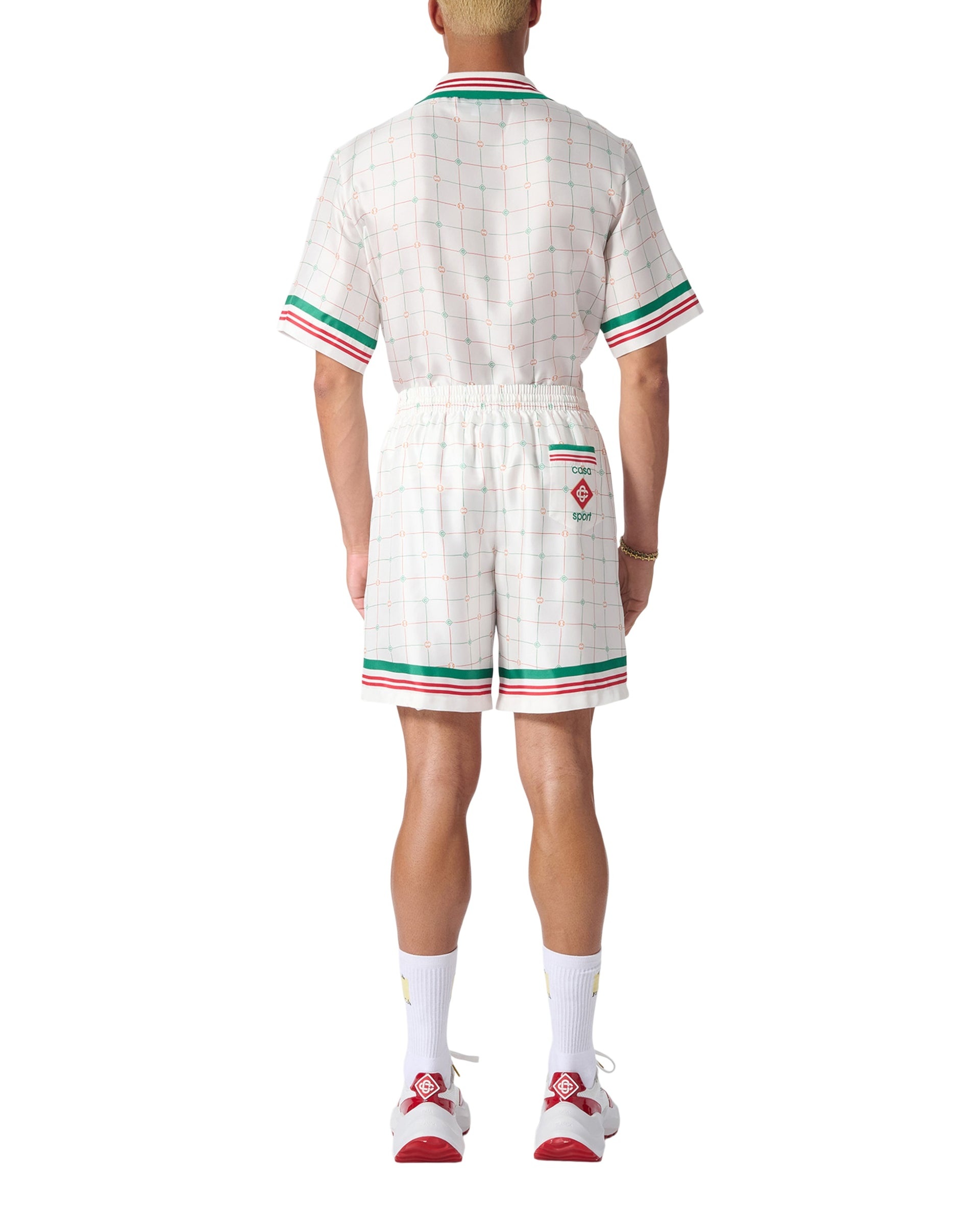 Tennis Club Check Silk Shorts - 3