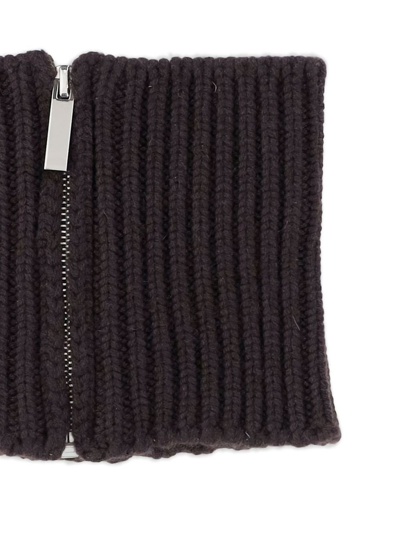 ribbed zip-fastening neck-warmer scarf 3