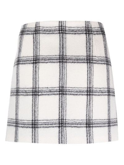 Sportmax check-pattern virgin-wool miniskirt outlook