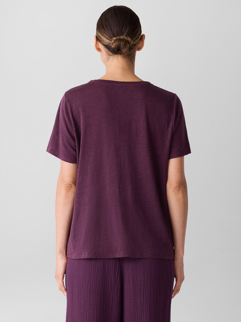 Organic Linen Jersey Crew Neck Tee 4