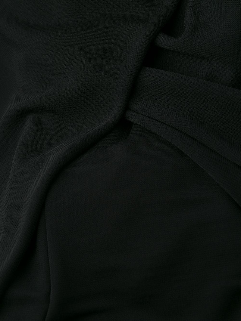 wrap-effect panelled trousers 6
