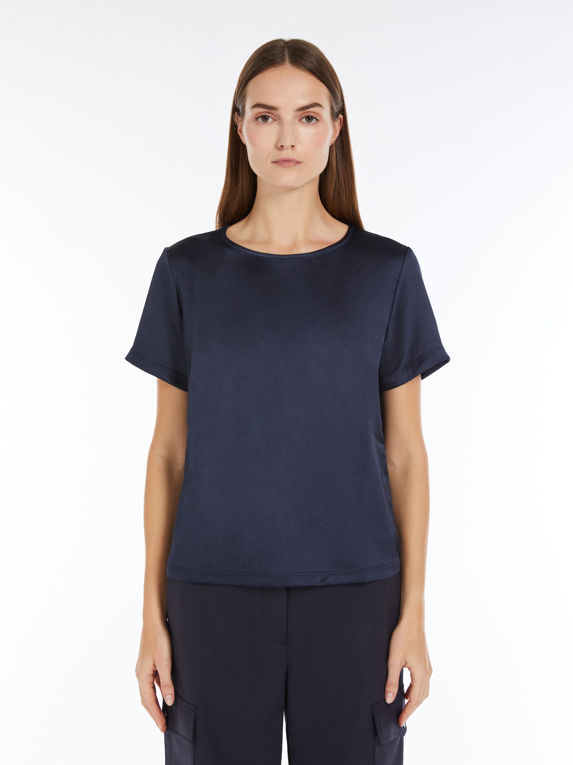 AMBURGO Satin and jersey T-shirt - 3