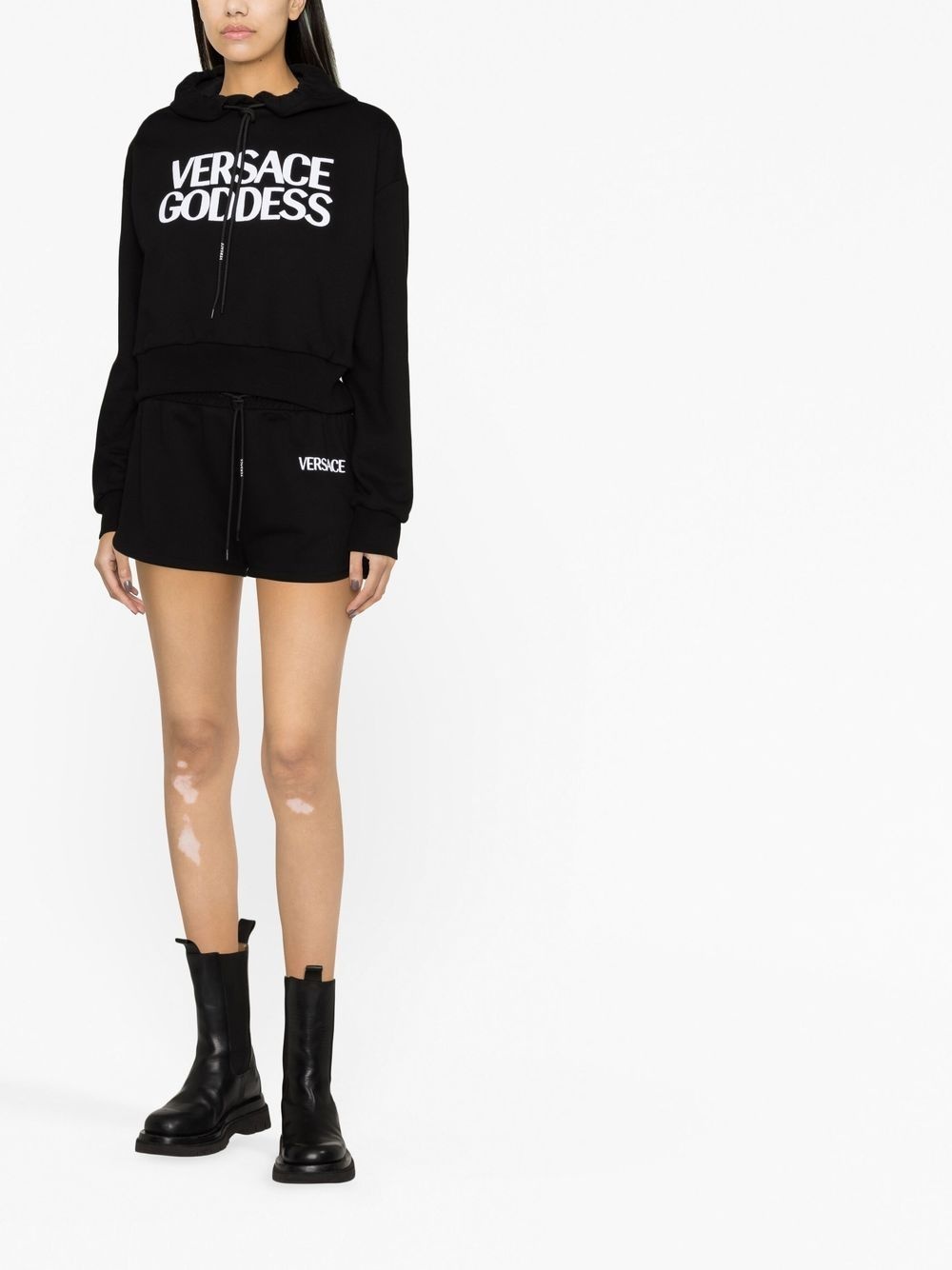 logo-embroidered track shorts - 5